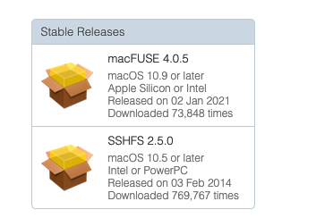 macfuse sshfs instal